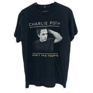 Charlie Puth 2016 Don't Talk Concert Tour T-Shirt Size L Black Double Sided Tee